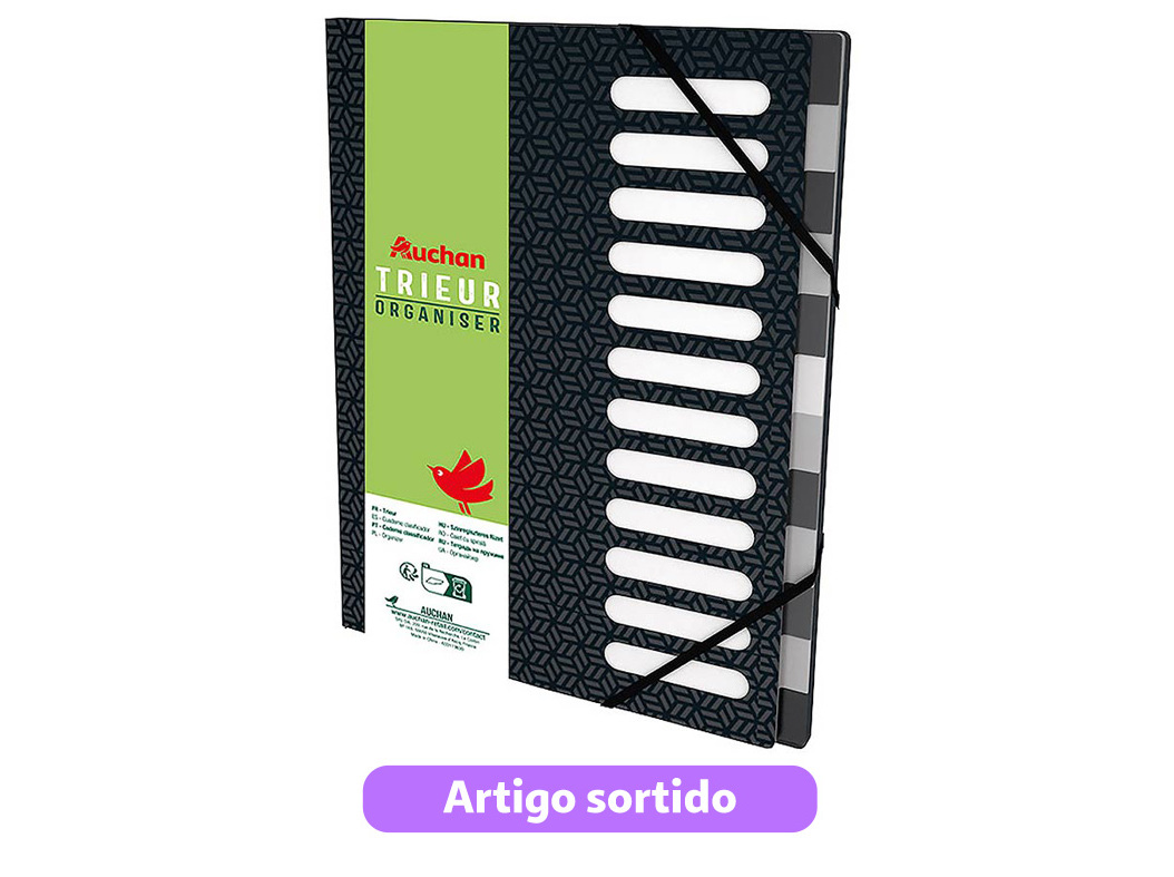 SEPARADORES 12 DIVISÓRIAS AUCHAN PLÁSTICO CORES SORTIDAS