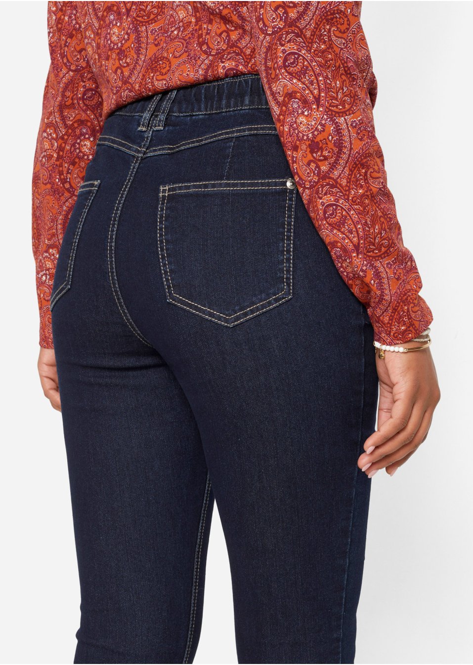 Jegging extensible coupe haute avec large taille élastique