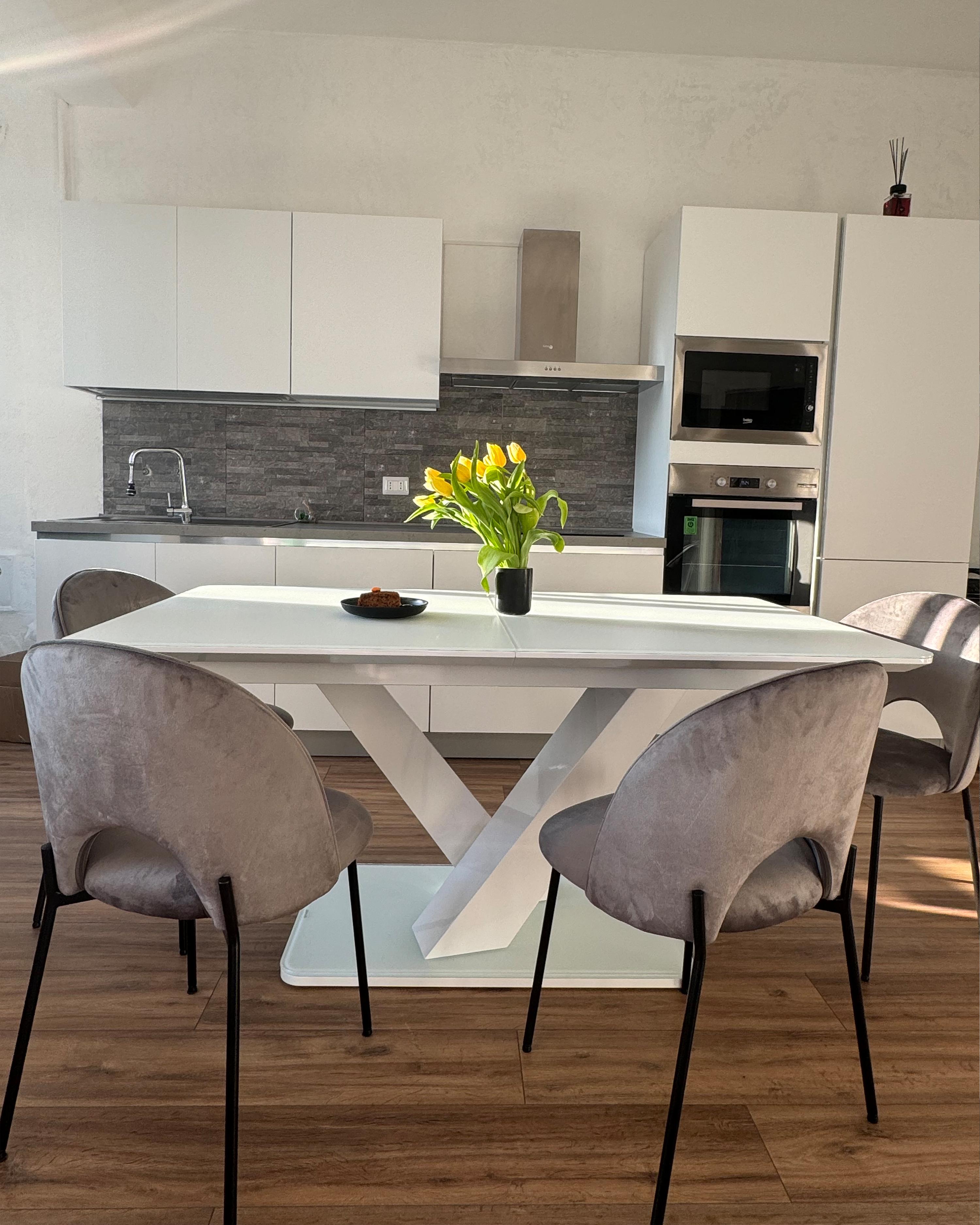 Set van 2 eetkamerstoelen COVELO Fluweel Grijs