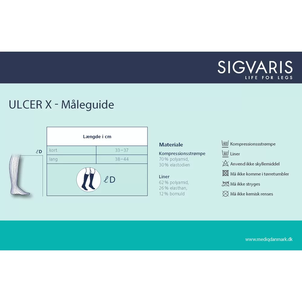 Sigvaris Ulcer X Behandlerstrømpe - Kort