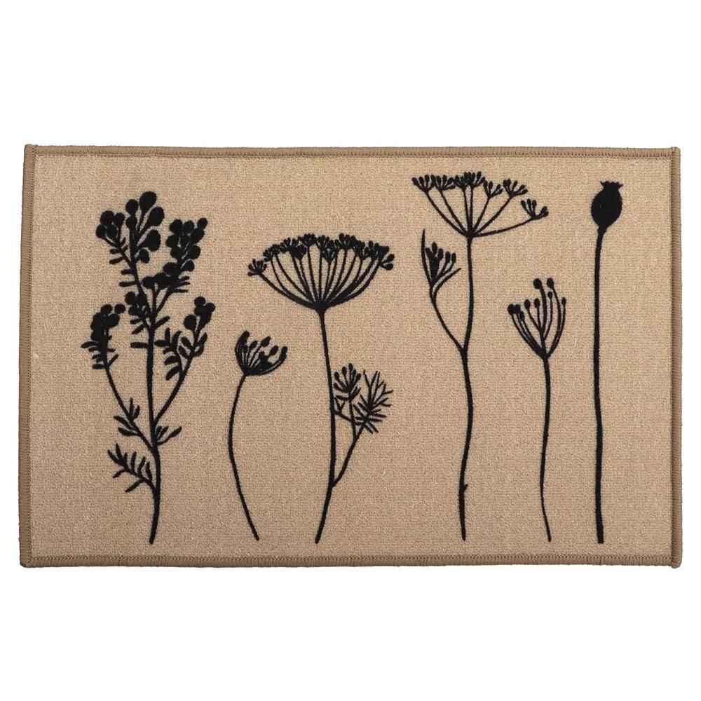 NO MARK Tapis Imprimé Beige Luance 50x80cm Herbier