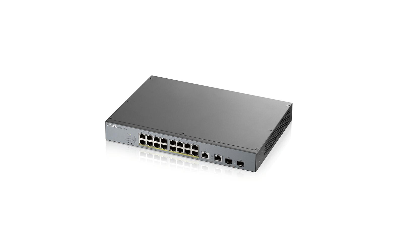 PoE+ Switch GS1350-18HP 16 Port<br>Smart managed Switch speziell für IP-Kameras optimiert