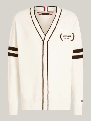 Cardigã Hilfiger Monotype com detalhes nas pontas