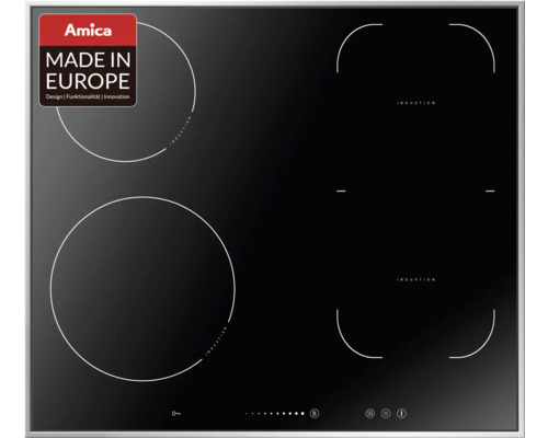 Inductiekookplaat met frame Amica 57,5 x 50,5 cm 4 kookzones KMI 752 610 E