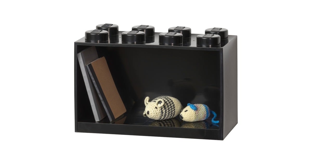 Room CopenhagenLEGO Brick Shelf, 8 noppen wandschap  (Zwart)