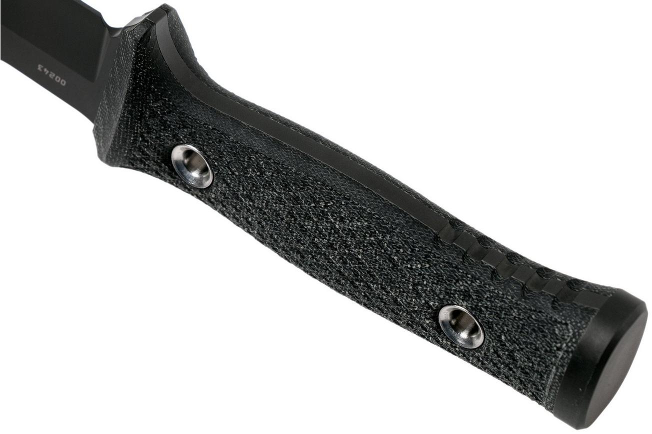 TRC Knives Mille Cuori, Vanadis 4 Extra, Black Canvas Micarta outdoormes