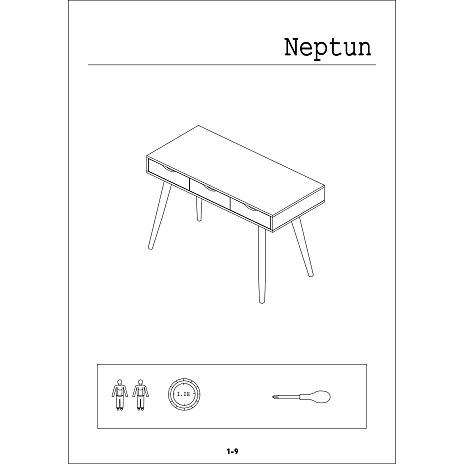 Noella skrivebord - Hvid