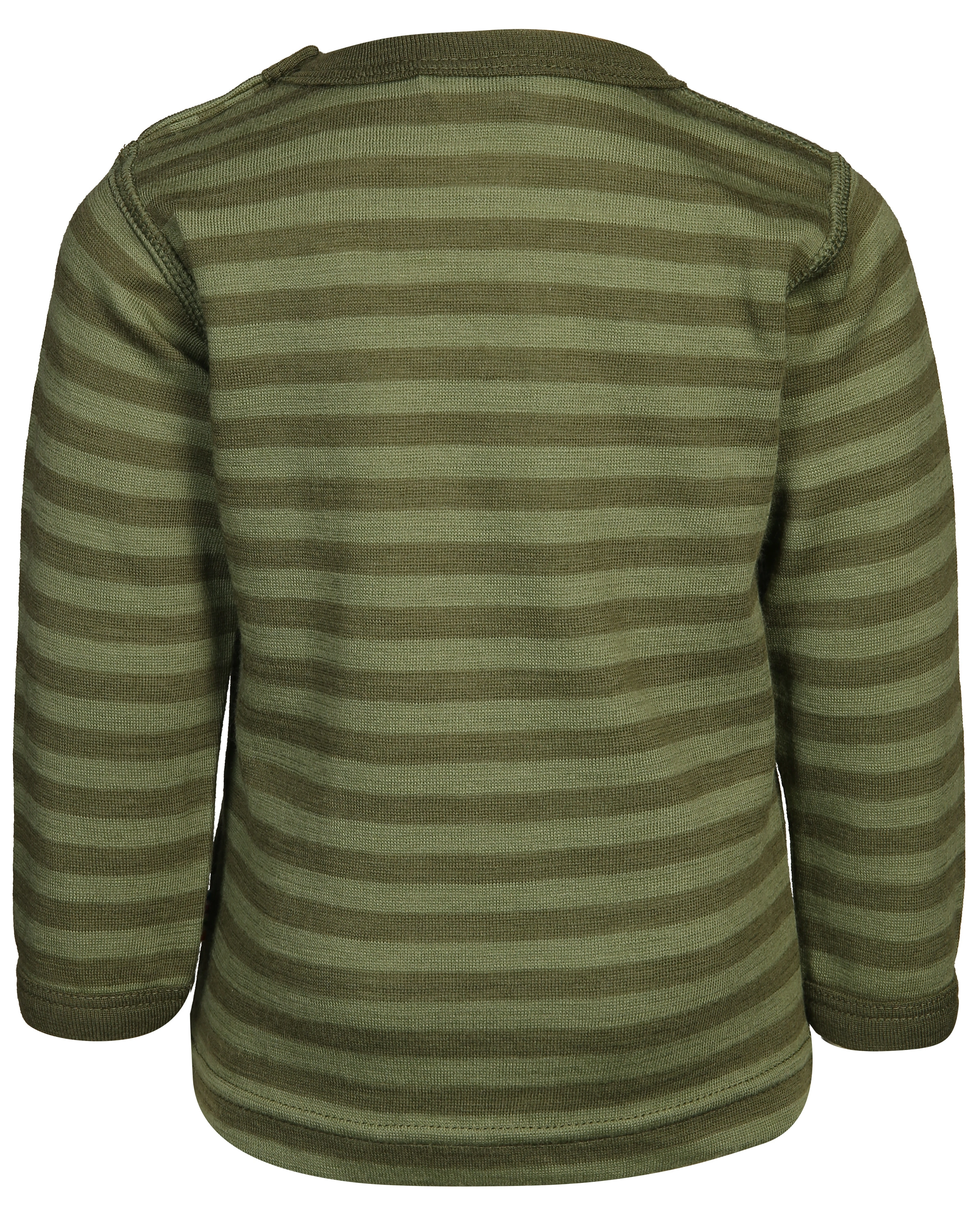 Woll-Langarmshirt 618 - STRIPE BABY in green
