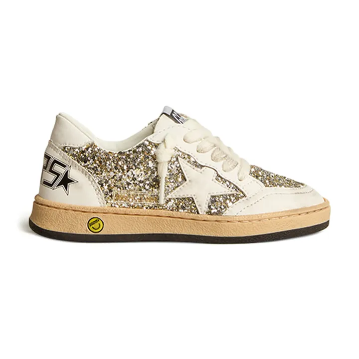 Golden Goose Baskets Lacets Ballstar Paillettes Signature | Doré