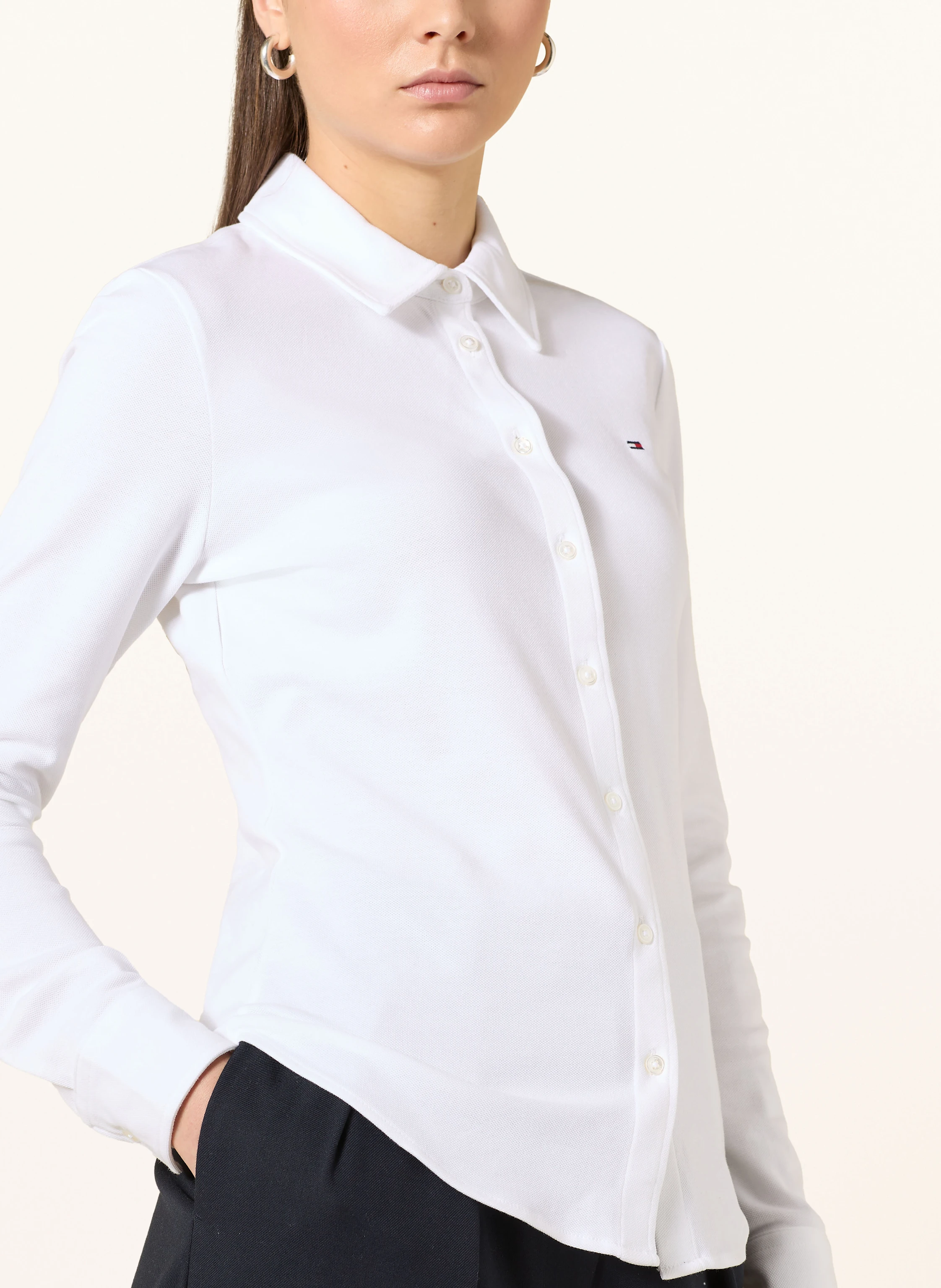 TOMMY HILFIGER Hemdbluse aus Piqué