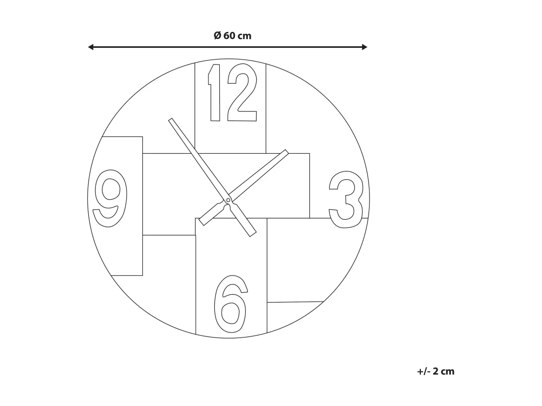 Horloge murale MICHAPAN 60 cm Marron