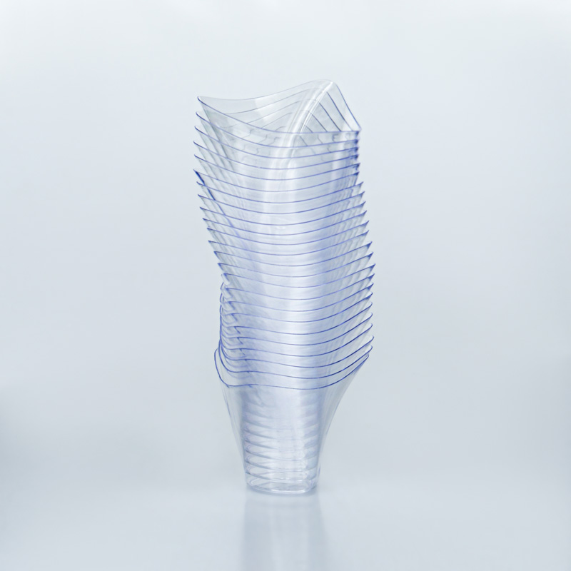 Lot de 24 verrines vagues transparentes