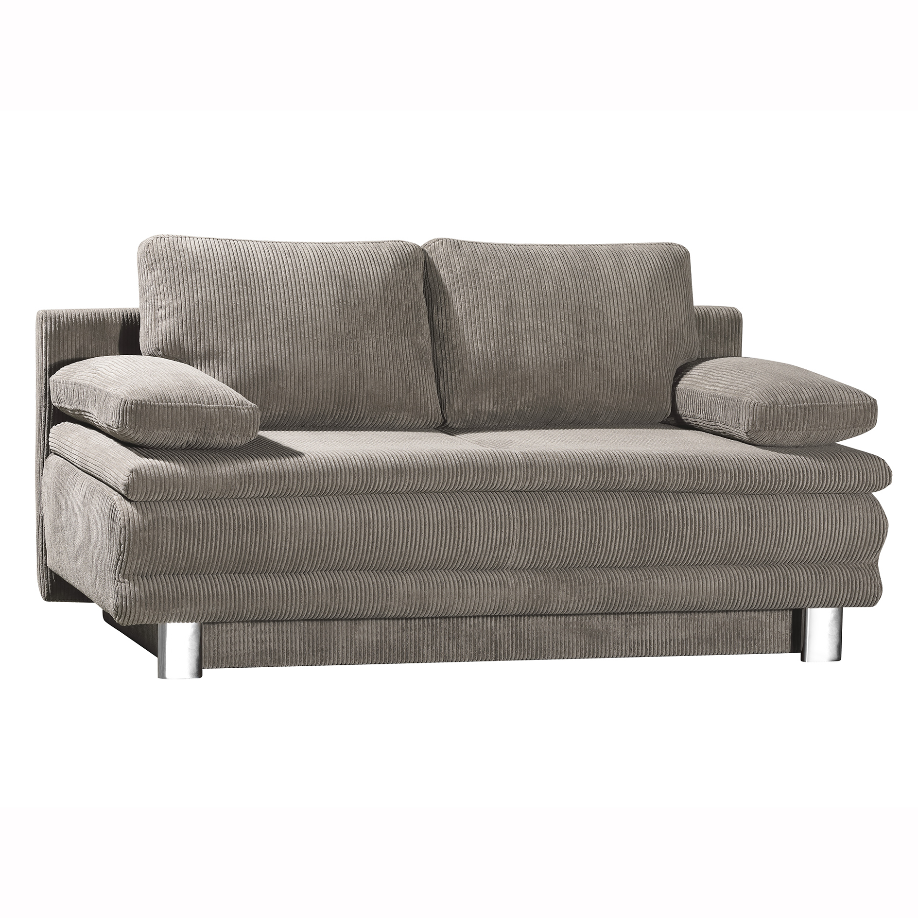 Schlafsofa - hellbraun - mit Staukasten - 194 cm breit