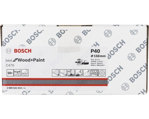 Schuurvel C470 Best for Wood and Paint, verpakking van 50 Ø 150 mm, K40