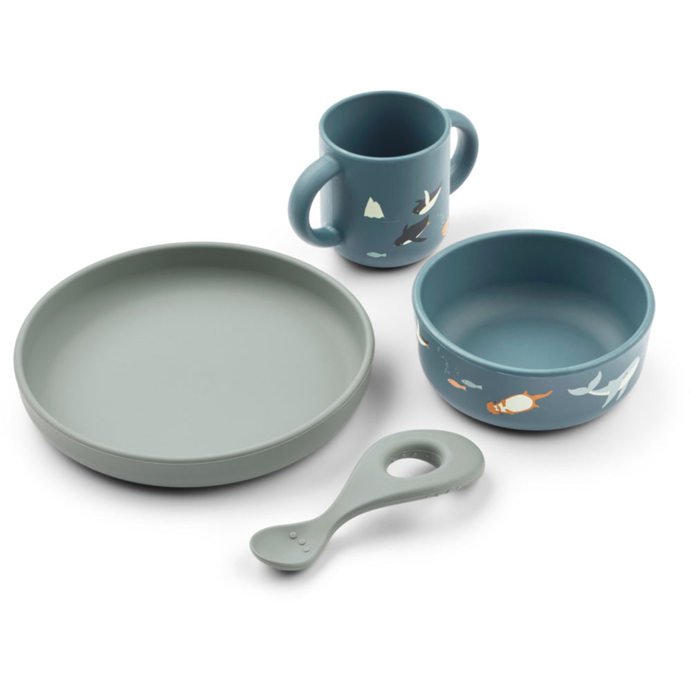 Køb LIEWOOD Arctic Sea / Ocean View Vivi Printed Tableware Sæt
