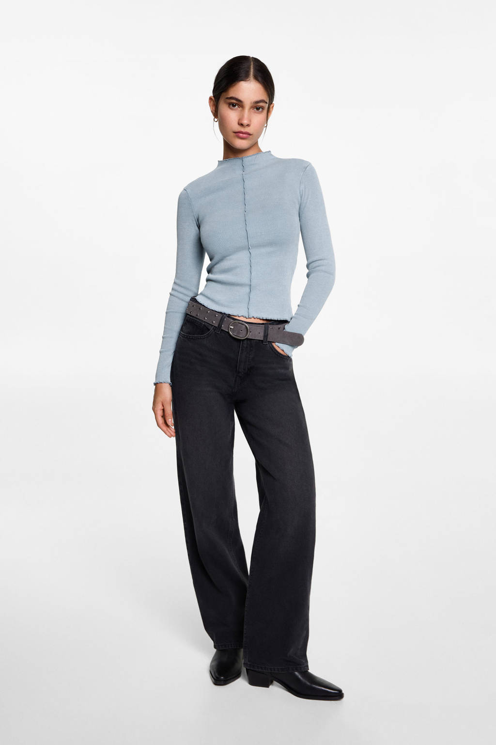 MANGO TEEN longsleeve lichtblauw