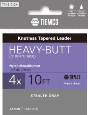 Akron Heavy Butt Tippetless - 10'