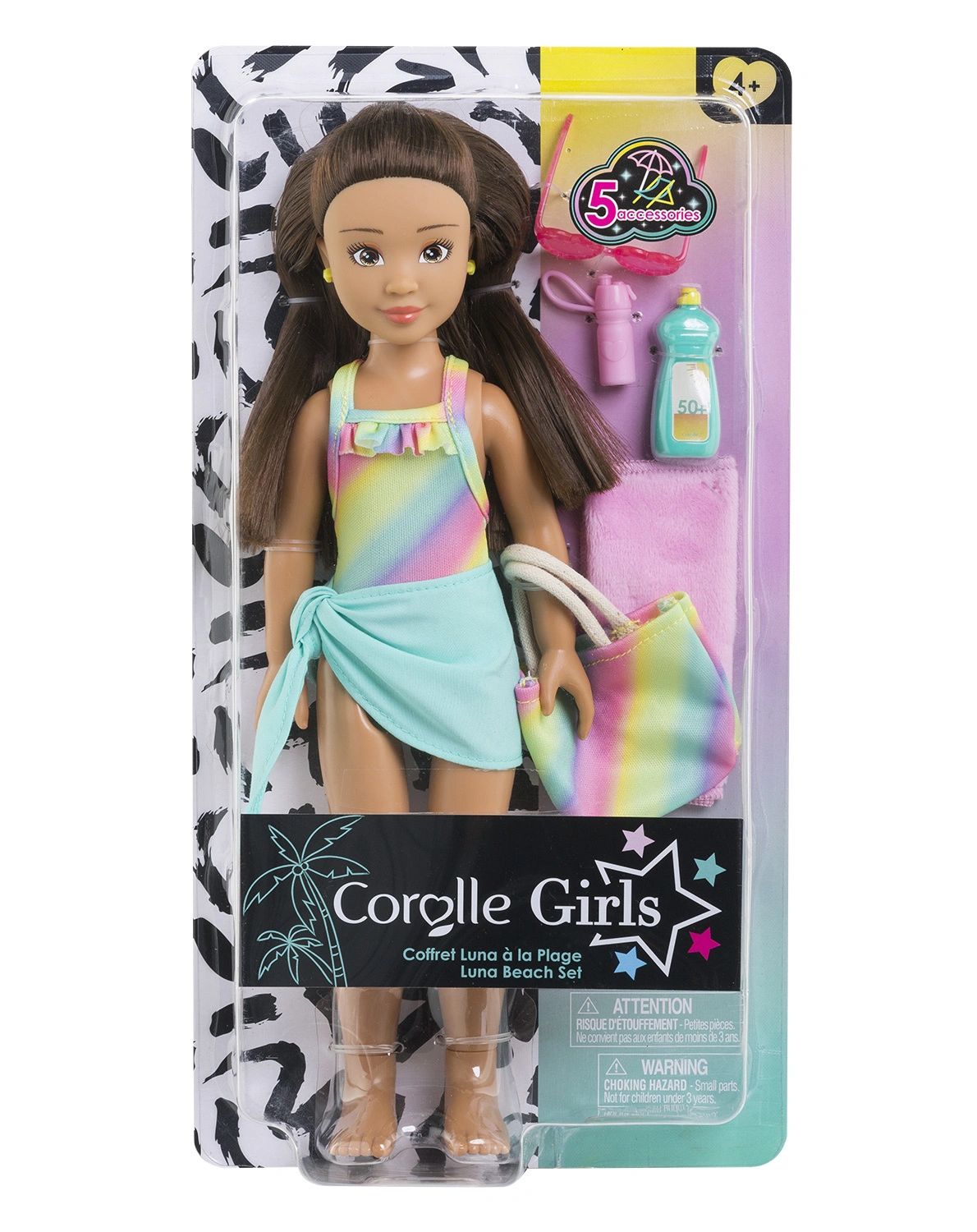 Ankleidepuppe LUNA BEACH SET (28cm) mit Zubehör