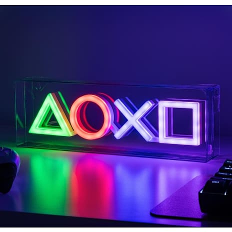 PlayStation neonskilt - multifarvet