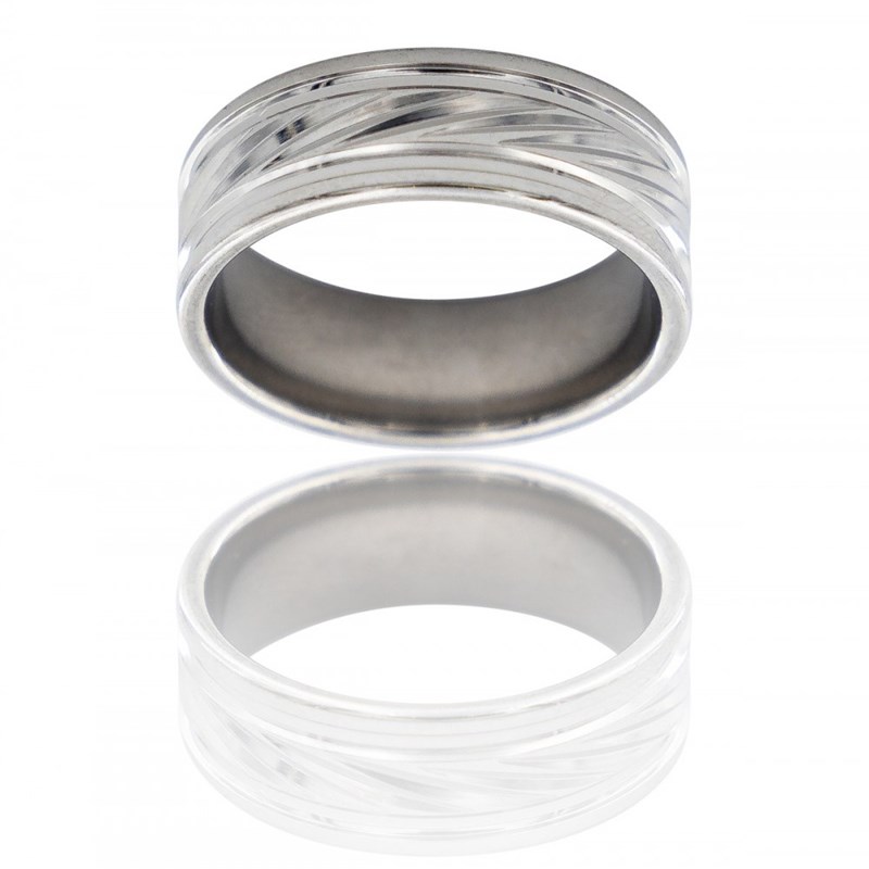 Bague Anneau Homme Acier