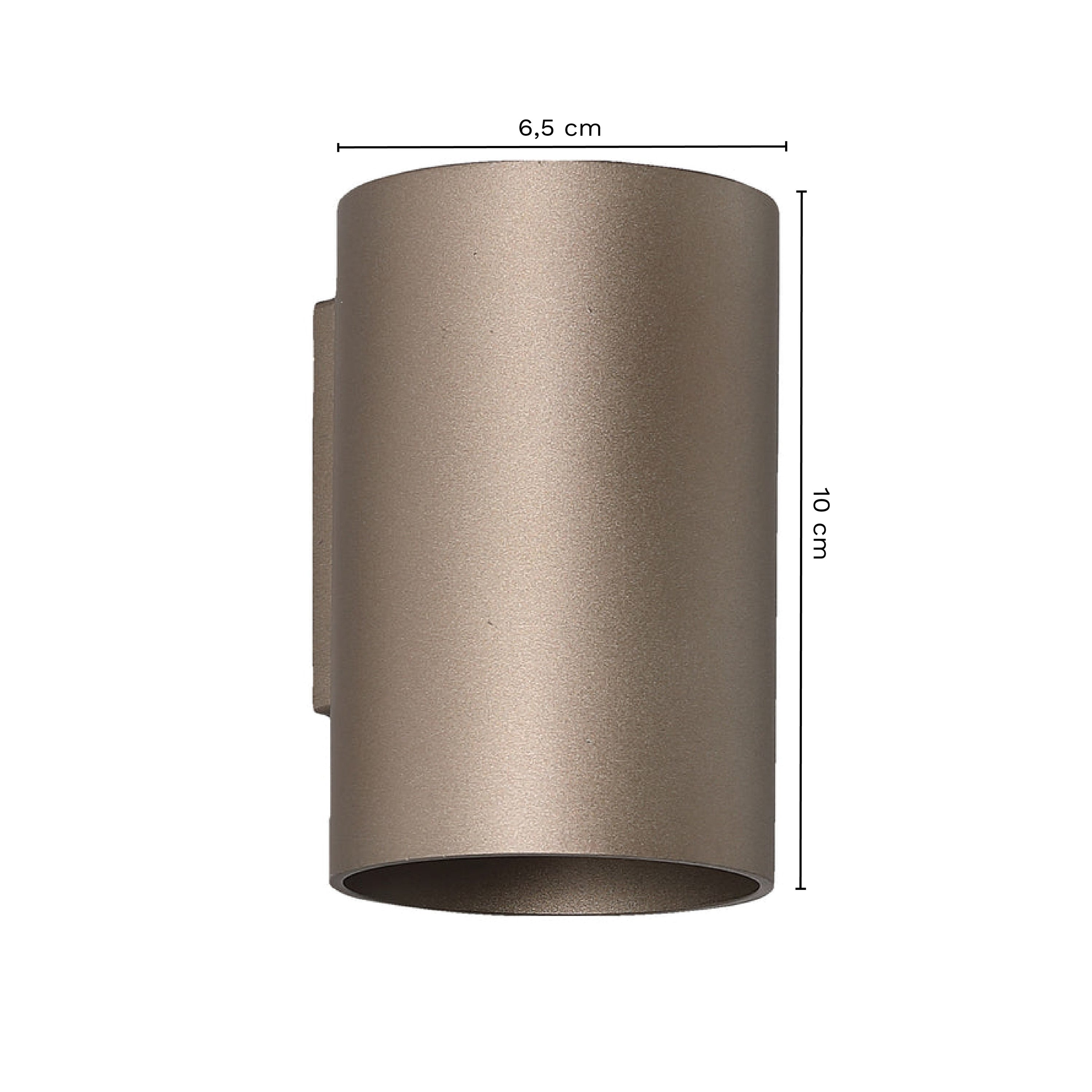 Searchlight Wall Wandlamp Cilinder - H 10 cm - Latte