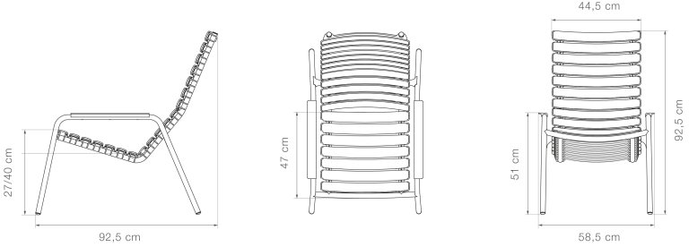 Houe ReClips fauteuil met bamboe armleuning black