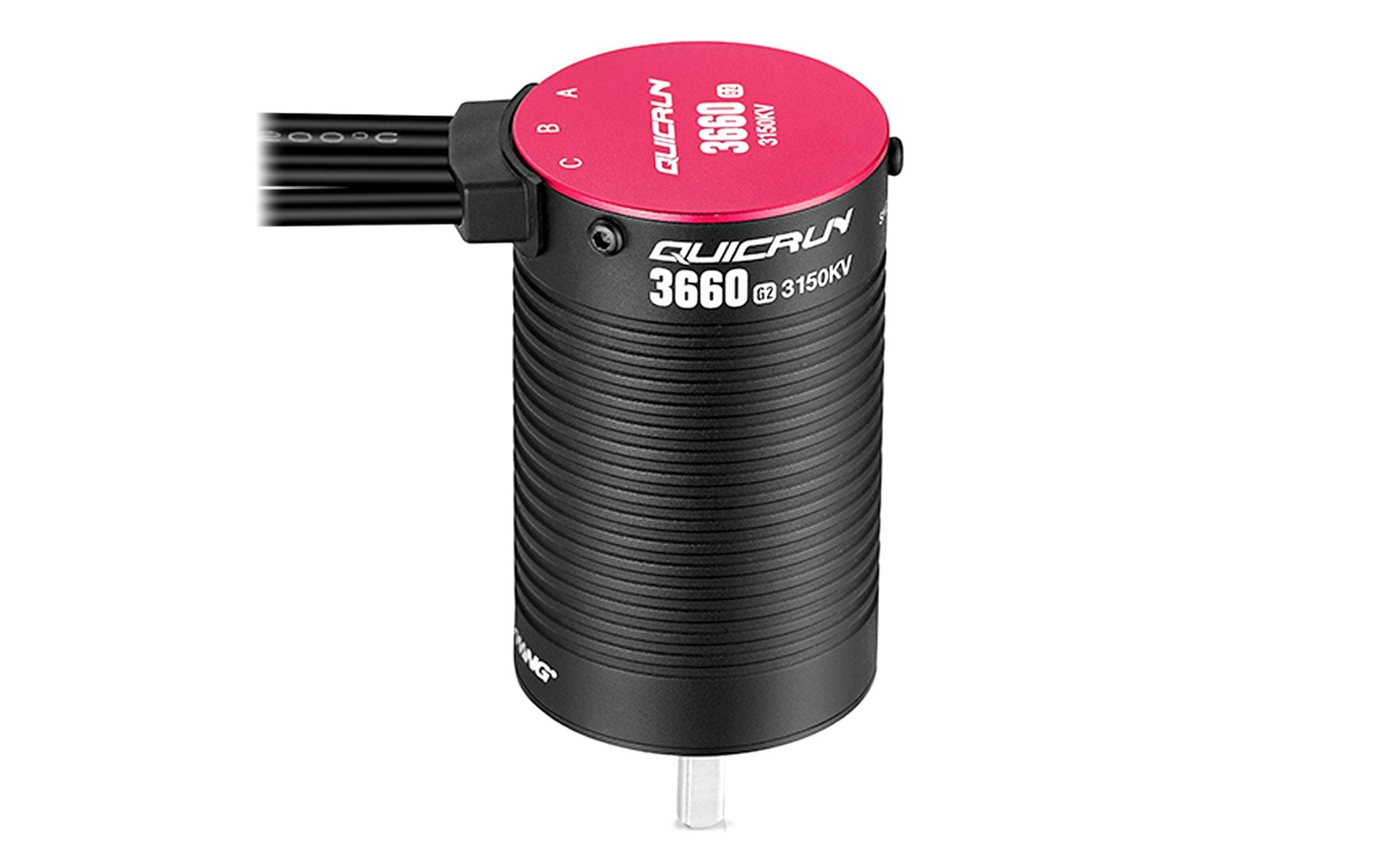 Brushless-Antriebsset WP 10BL120 G2 3660SL-3150KV Combo 1:10Set mit Brushless Sensorless Motor und Regler für RC-Fahrzeuge im Massstab 1:10
