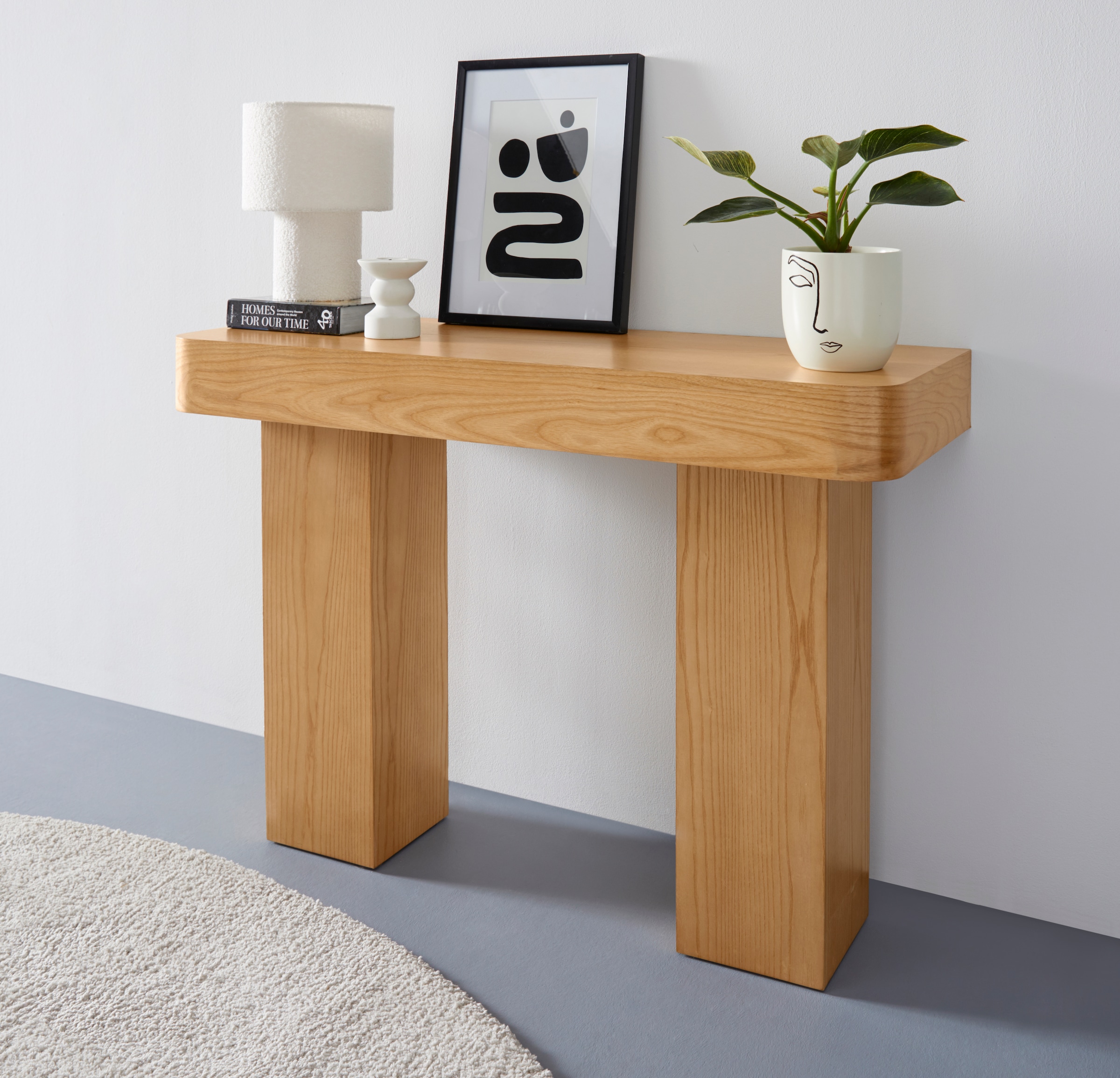 LeGer Home by Lena Gercke Konsolentisch »Selmia« massiv, in heller Holzoptik, robust, Breite 110 cm