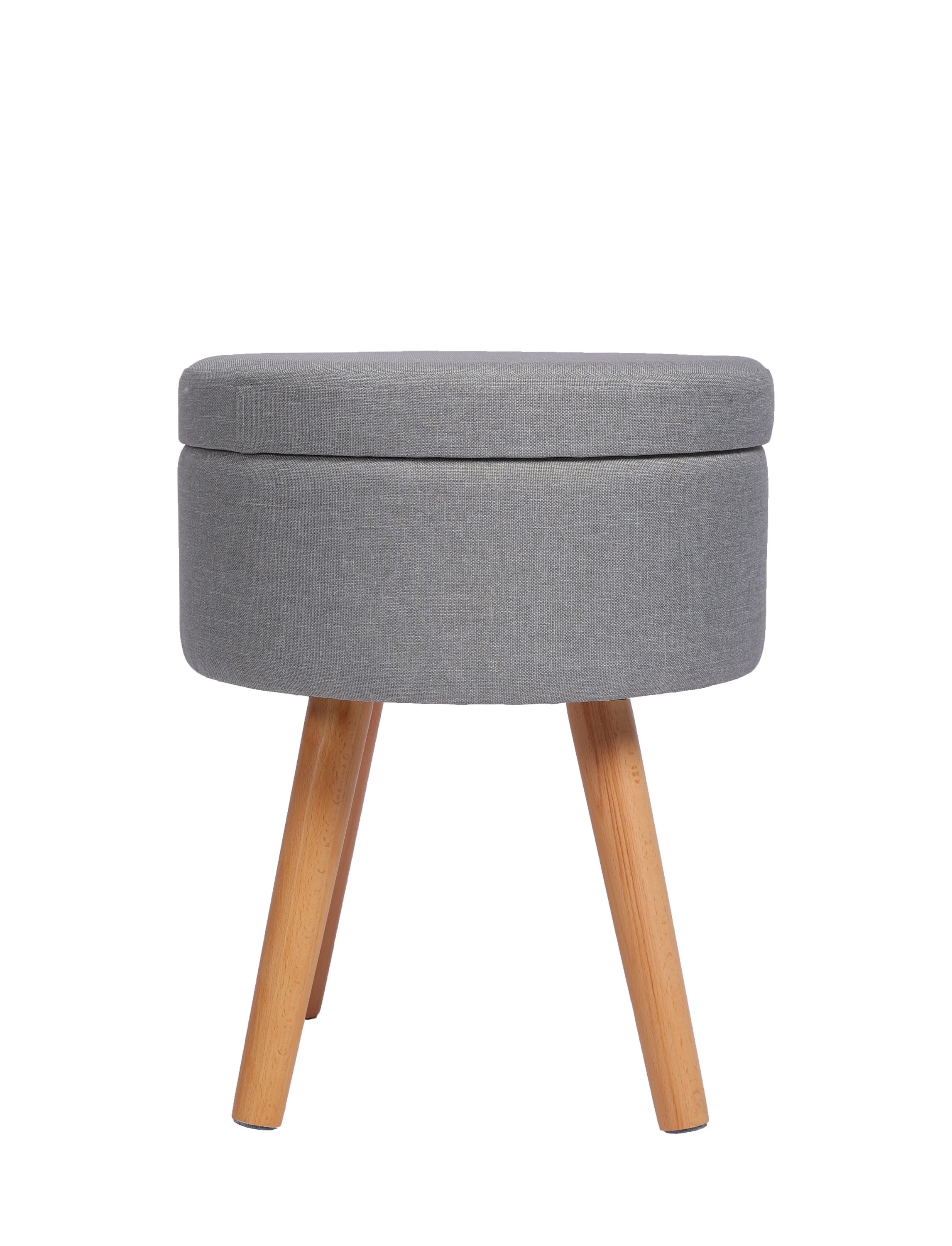 Hocker mit Stauraum hellgrau