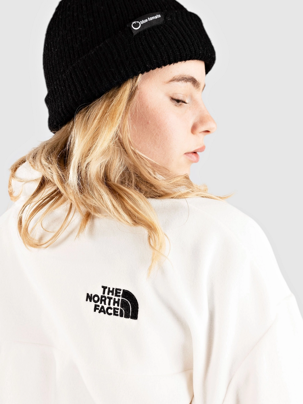 THE NORTH FACE 100 Glacier Half Zip Fleece Jacket white dune
