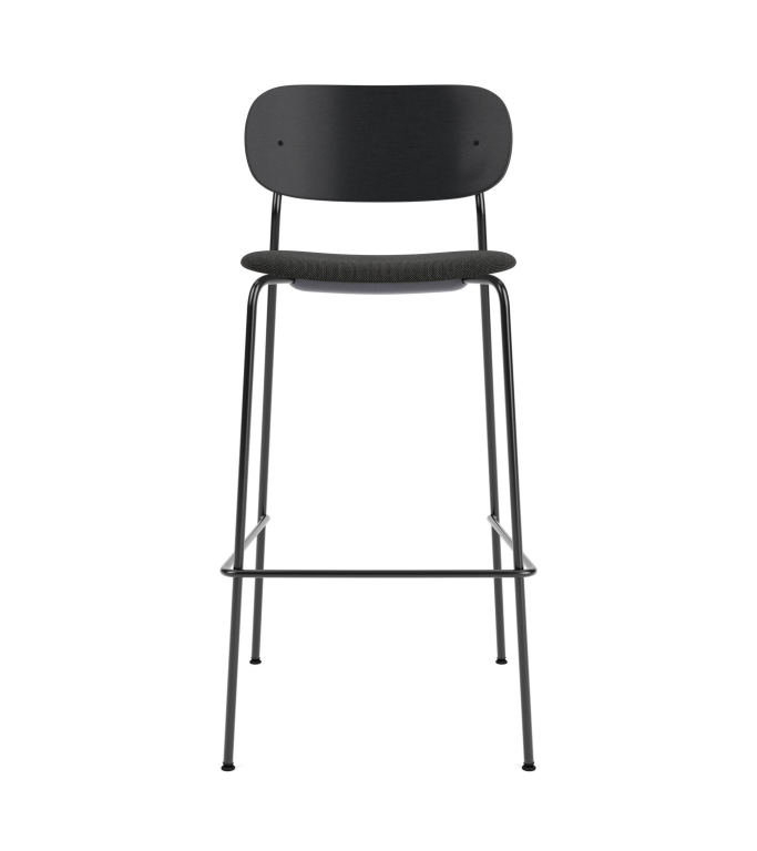 Audo Copenhagen Co Bar barkruk H105 zitting Bouclé 02 naturel eiken