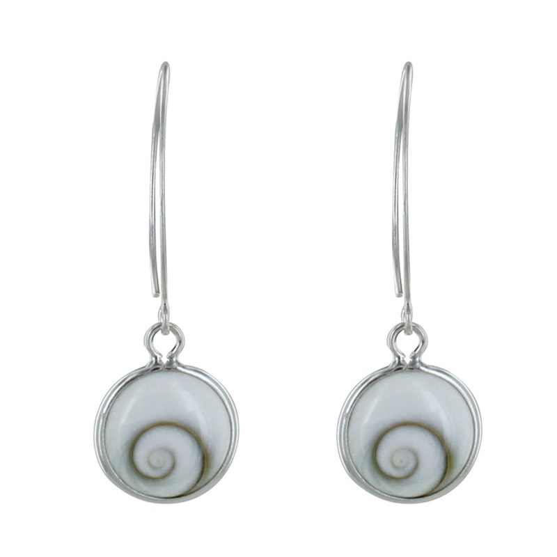 Boucles d'Oreilles Argent Grand Oeil de Sainte Lucie Rond