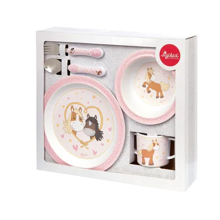 Sigikid Kinder Melamin Set, Pony Love, 5-teilig