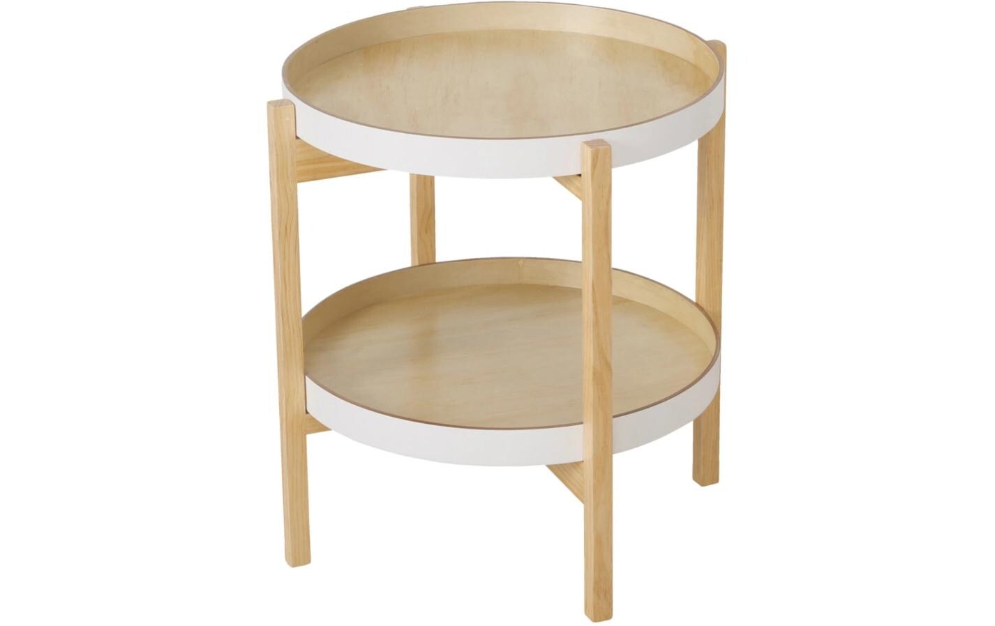 Beistelltisch Dragan 50 x 51 cm, Beige/WeissBeistelltisch aus Holz