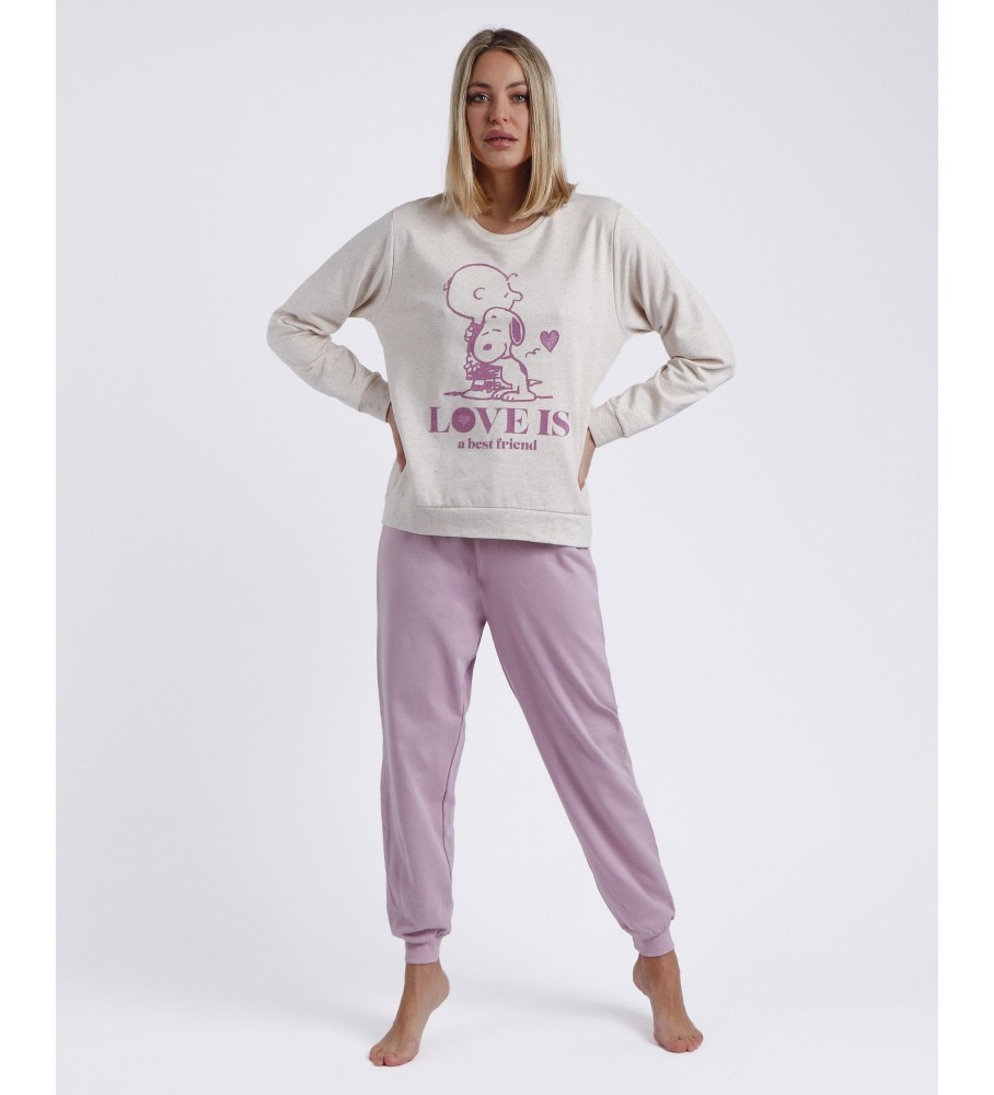 Pijama de pelúcia de manga comprida Admas, 