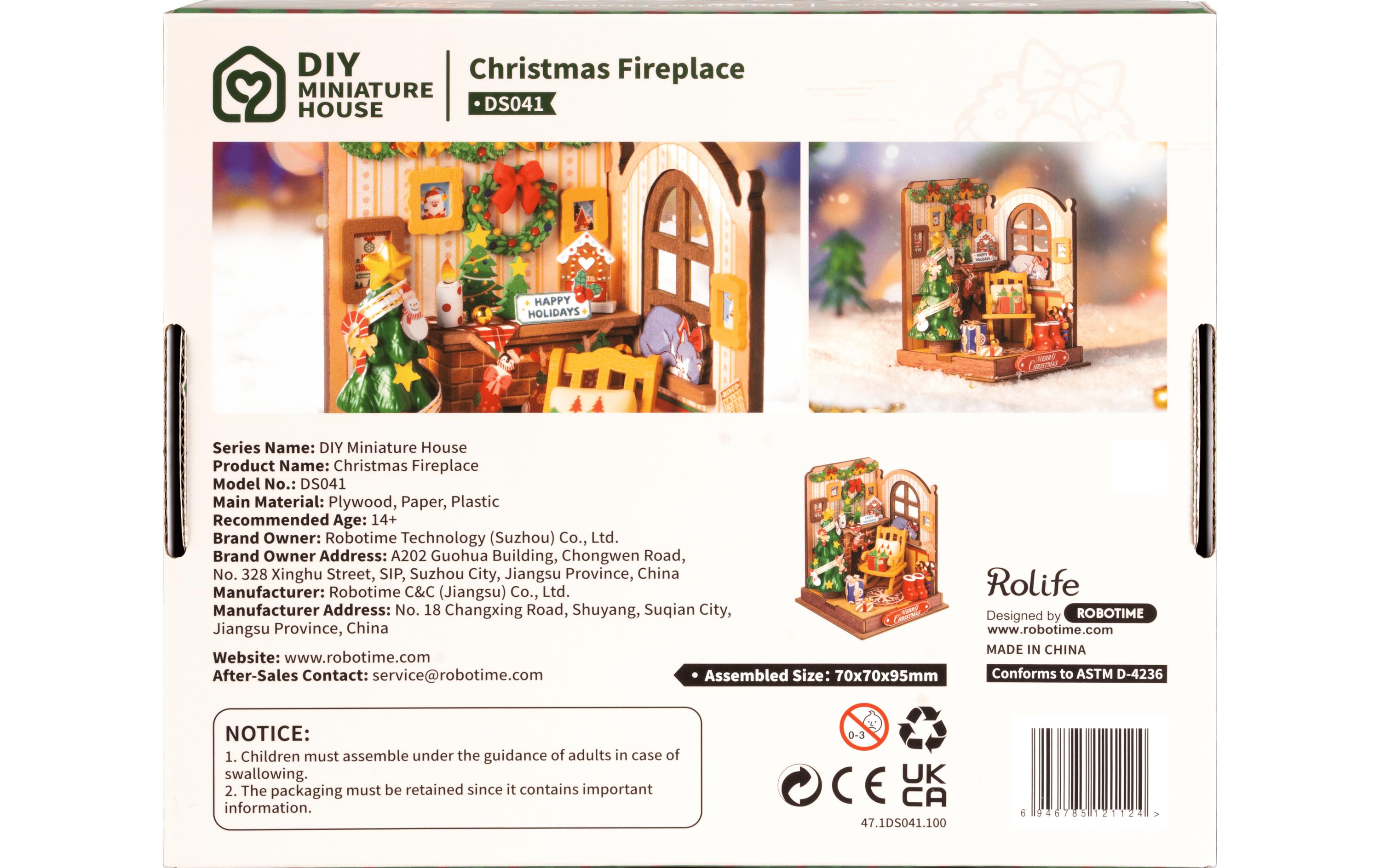 Bausatz Weihnachts Feuerstelle3D-Puzzle aus lasergeschnittenen Holzteilen