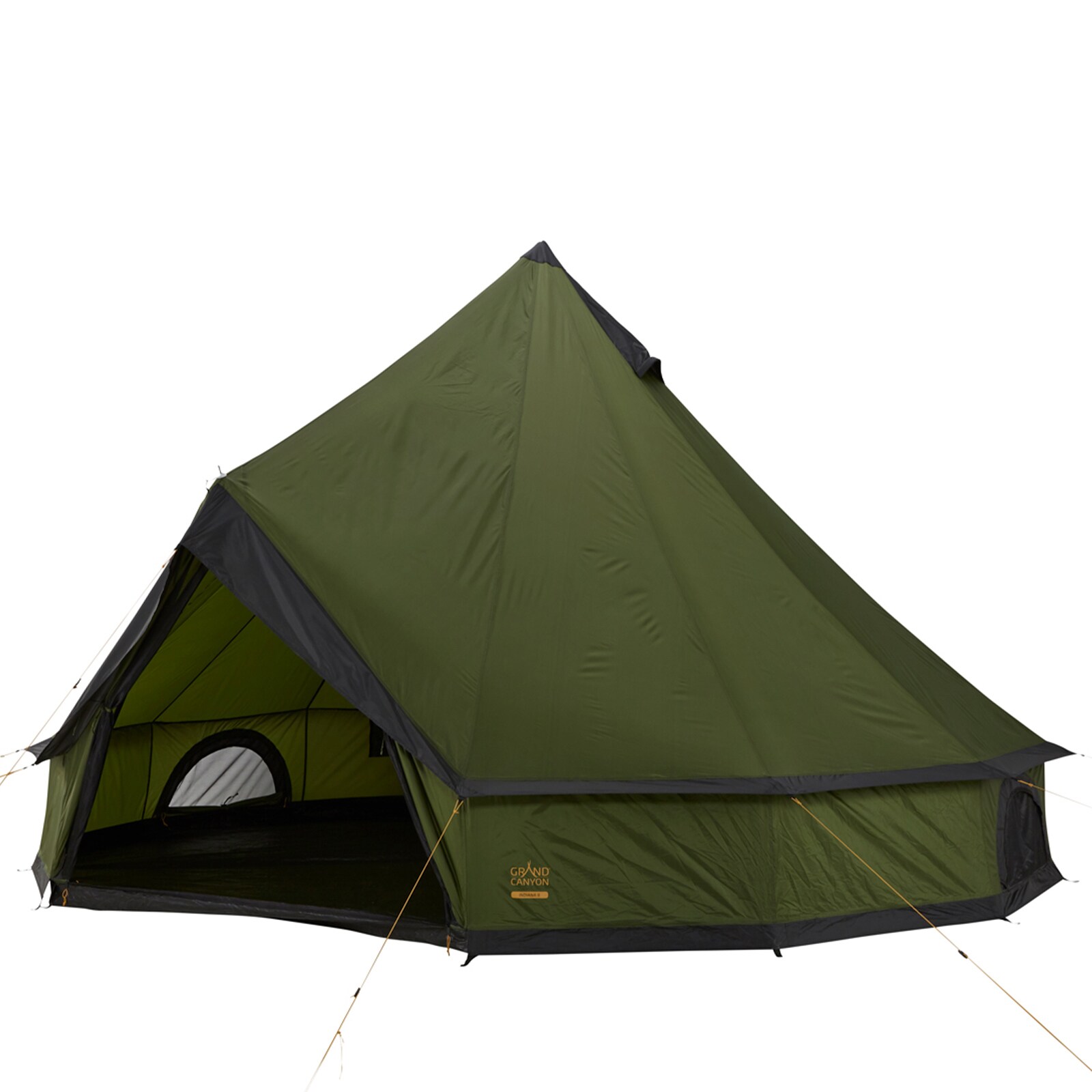 GRAND CANYON Indiana 8 Personen Rund Zelt Familien Gruppen Zelt Tipi Wigwam Groß Farbe: Capulet Olive