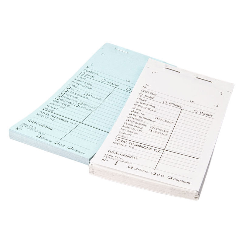 Carnet de caisse avec numéro