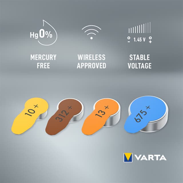Varta 13 høreapparatsbatterier 7042215 (6-pk)