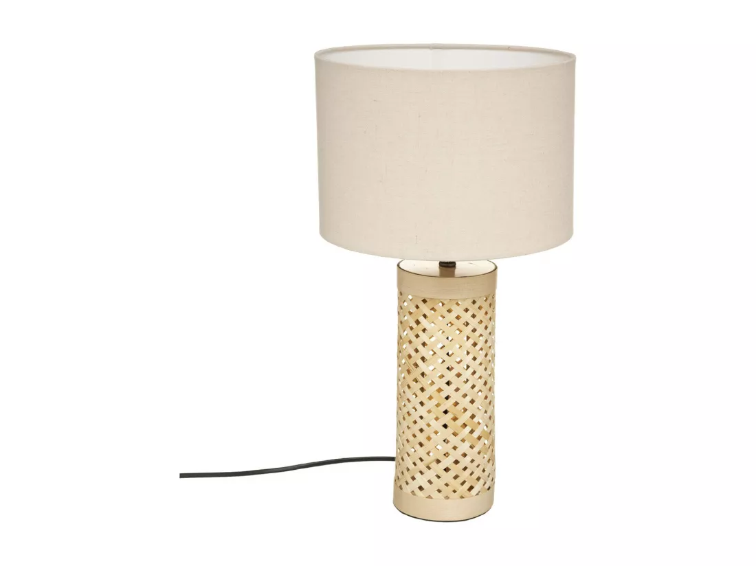 Lampe à poser en Bambou D 26 x H 47 cm