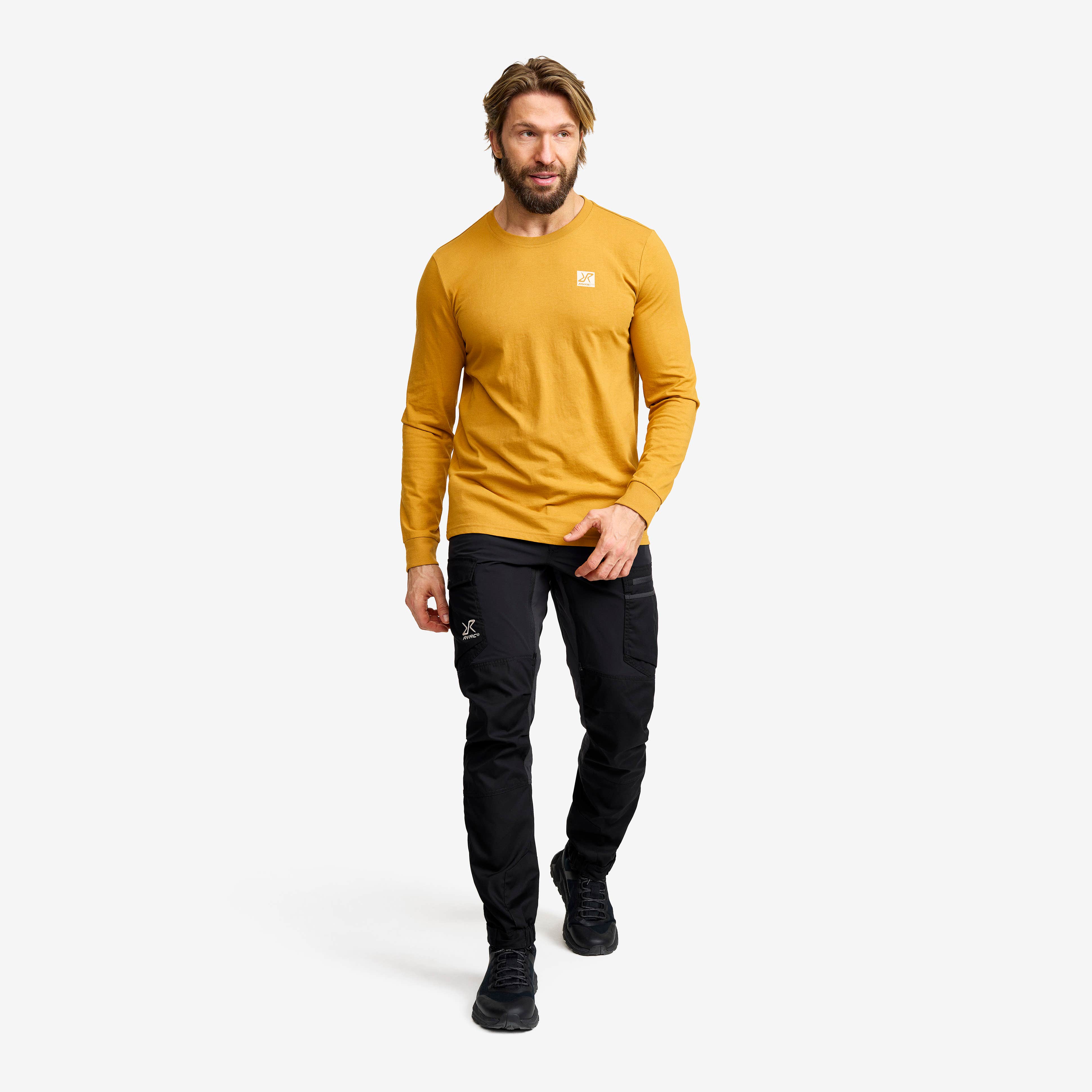 Easy Long-sleeved T-shirt Herre Harvest Gold