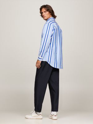 Camisa de corte regular com listras mistas