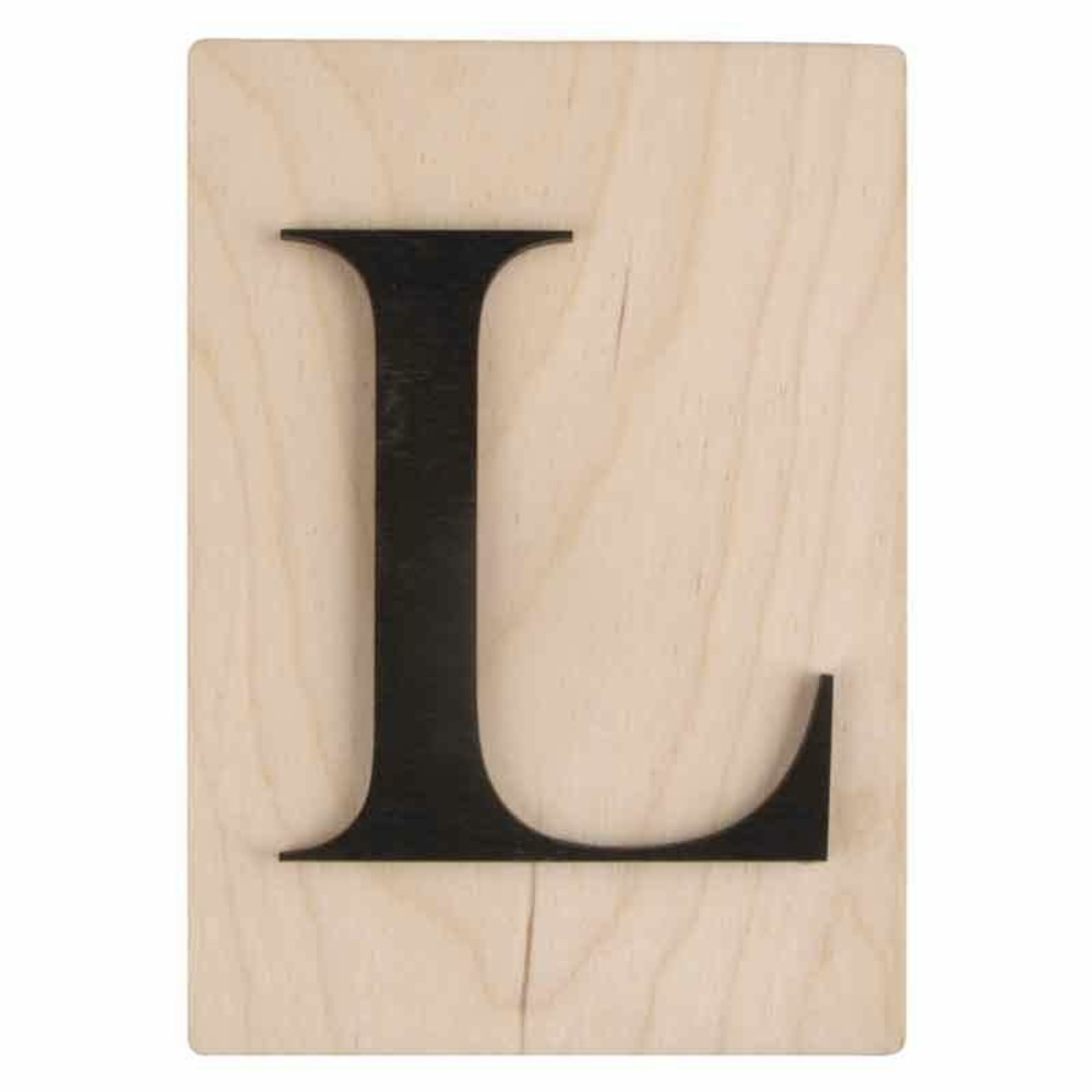 Lettre en bois 14,8 x 10,5 cm - l