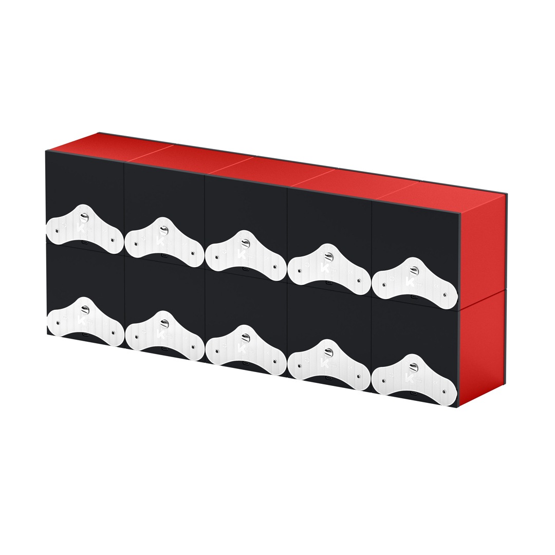 SwissKubik Masterbox Aluminium Rot - 10 Uhren