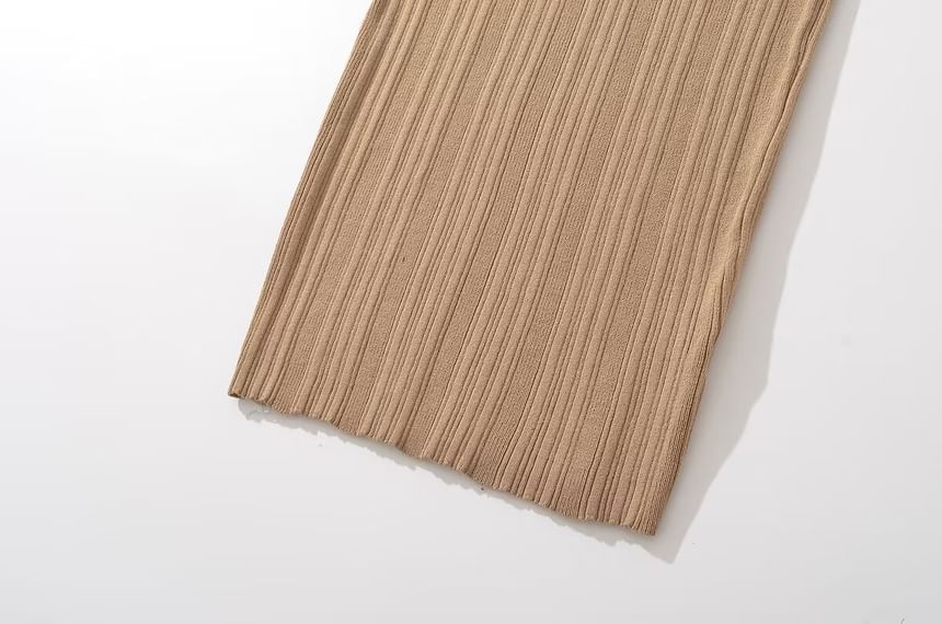 Sundine - Mouwloze geribbelde midi-jurk