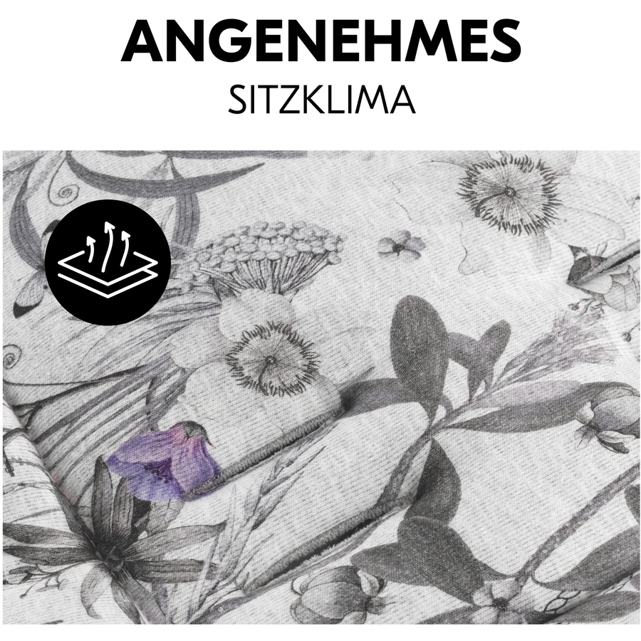 hauck Sitzauflage Seat Liner Floral Grey
