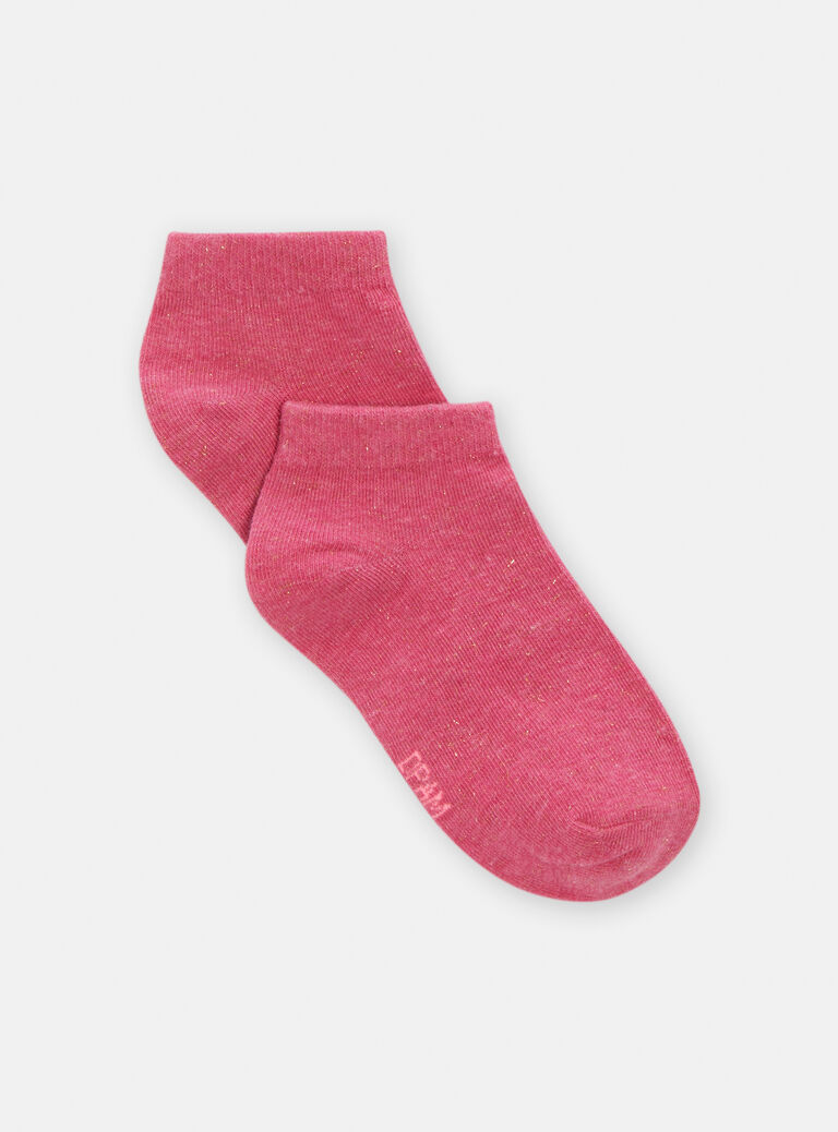 Socquettes brillantes rose pour fille