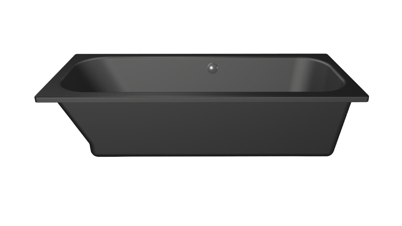 Xenz Aruba ligbad acryl 180x80x45cm links zwart mat
