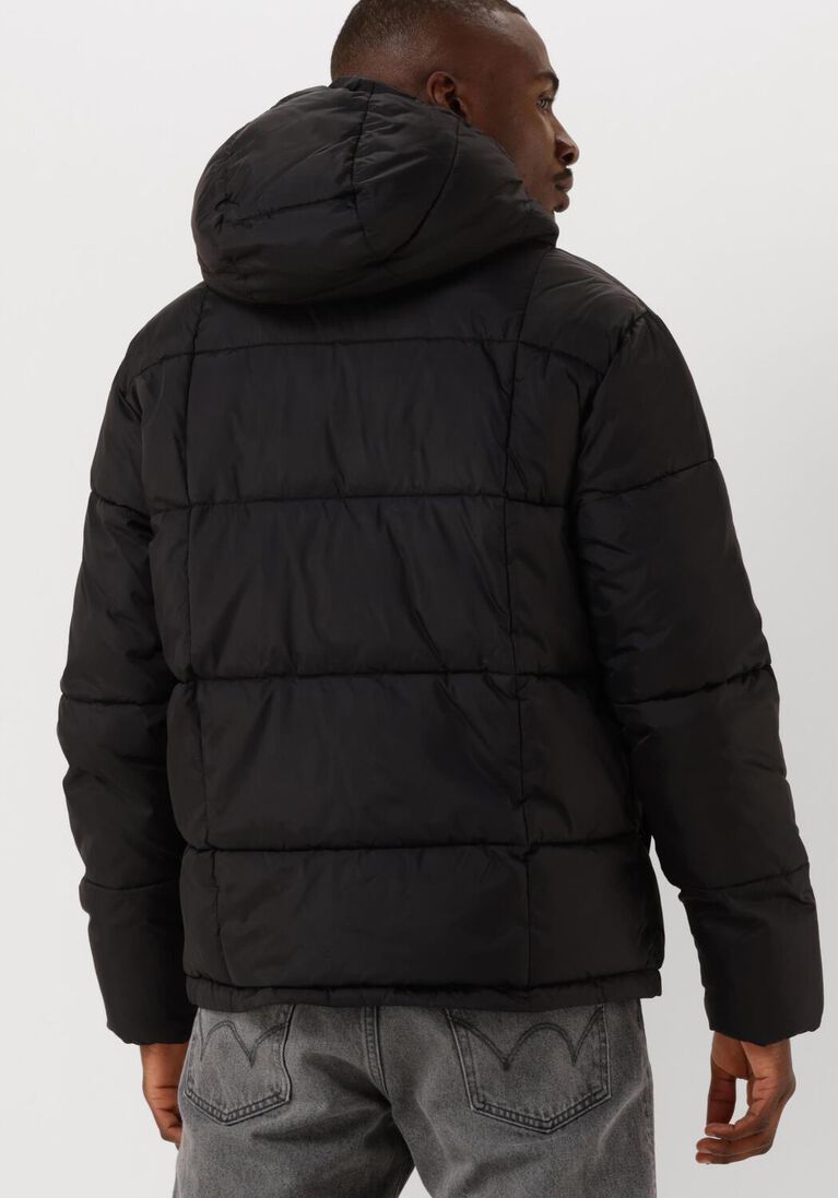 SCOTCH & SODA zwarte scotch & soda gewatteerde jas hooded puffer jacket