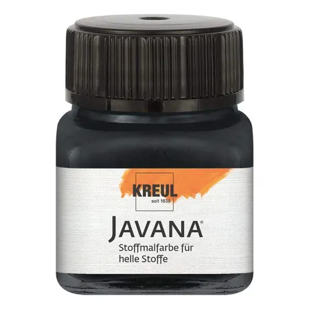 KREUL Javana Stoffmalfarbe für helle Stoffe Schwarz 20 ml